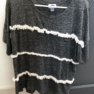 Old Navy Gray Fringe Top
